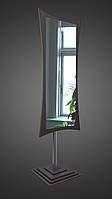 Напольное зеркало на ножке с регулируемым углом наклона, белое, венге. Зеркала напольные на подставке