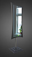 Напольное зеркало на ножке с регулируемым углом наклона, белое, венге. Зеркала напольные на подставке Черный