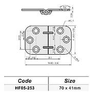 Петля для човна катера корабля Stra 70X41MM HF05-253