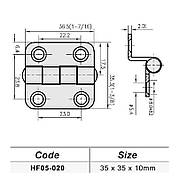 Петля для човна катера судно Offset 35x35x10mm HF05-020