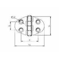 Петля для лодки катера судна 67 x 48mm 3492231