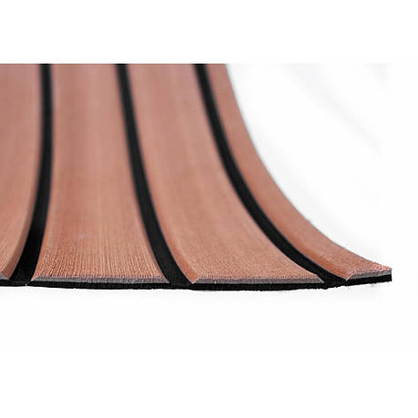 Спокусжений тик для човна EVA V-канали Color 2 темний тик чорна смуга, фото 1