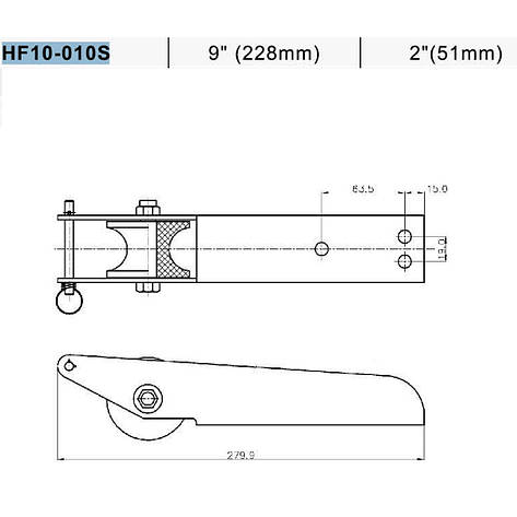 Роульс якірний на човен 9 228MMX 2 52MM HF10-010S, фото 1
