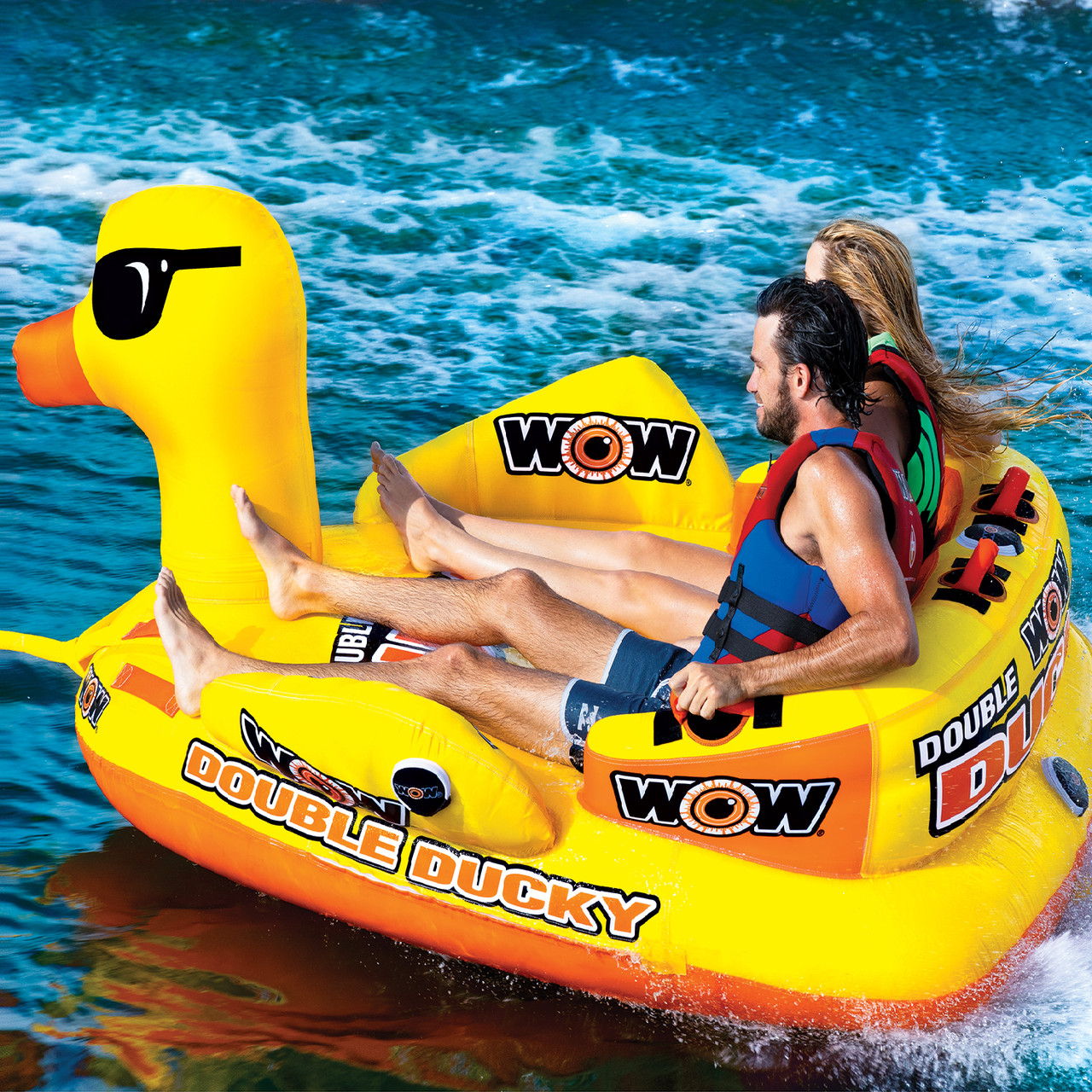 Водный лодочный аттракцион плюшка Double Ducky 2P Towable 19-1050 для моторной лодки и катера - фото 2 - id-p1394252609