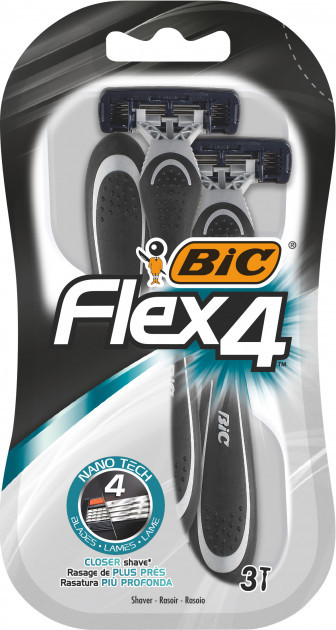 Одноразові станки для гоління BIC Flex 4 (3 шт.)