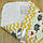 Демісезонний конверт-ковдру на виписку верх, підкладка 100% бавовна утеплювач холлофайбер 90х90 2910ДМ Жовтий, фото 3