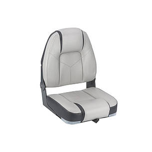 Сидіння для човна яхти катера Premium High Back Сіро/Вугільне, фото 1