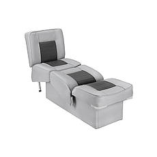 Подвійне сидіння для човна яхти ліжко Back-to-Back Lounge Сіро Вугільне розібране, фото 4