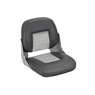 Сидіння човнове складане Cruistyle низька спинка 75114GC сіро/вугільне, фото 1