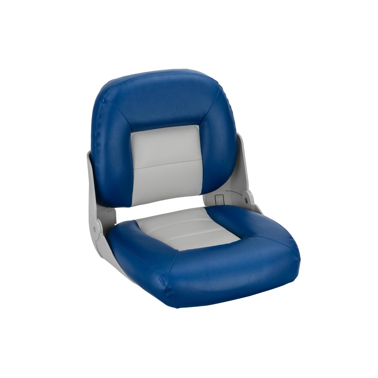 Сидіння складане човнове NewStar сіро-синє з низькою спинкою