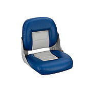 Сидіння складане човнове NewStar сіро-синє з низькою спинкою