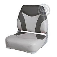 Сиденье для лодки катера Premium Folding Seat серо-белое 865131