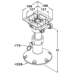 Основа для сидіння судове 30-40 см із регульованою висотою посадки 184712, фото 2