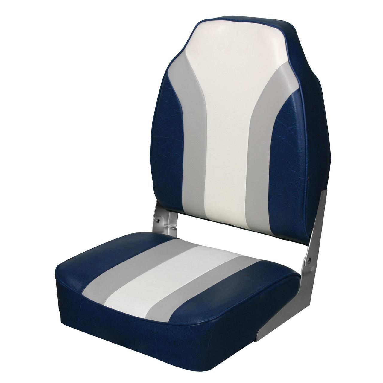 Сидіння в човен катер Hightback Rainbow синьо-сіро-біле 86211BG