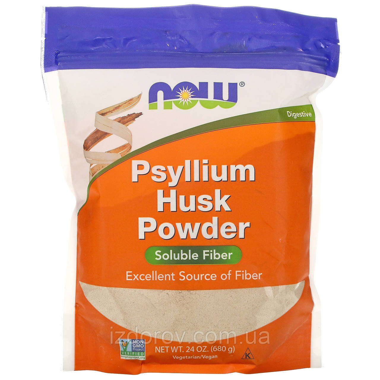 Псиліум Now Foods Psyllium Husk Powder Подорожник мелена оболонка насіння 680 г