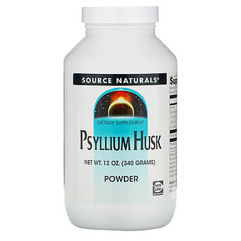 Source Naturals, Порошок з лушпиння насіння подорожника, Псиллиум, Psyllium Husk Powder, 340 гр