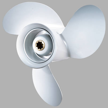 Гвинт гребний для човнового мотора Yamaha 683-45945-00-EL 9.9-15 к.с. PANA-SILVER 9-1/4×9 алюмінієвий, фото 1