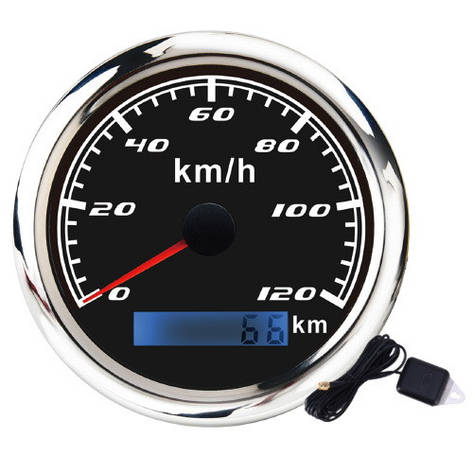 GPS спідометр в судно 60 км/год I GAUGE WPSP270-GPS-120B чорний, фото 1