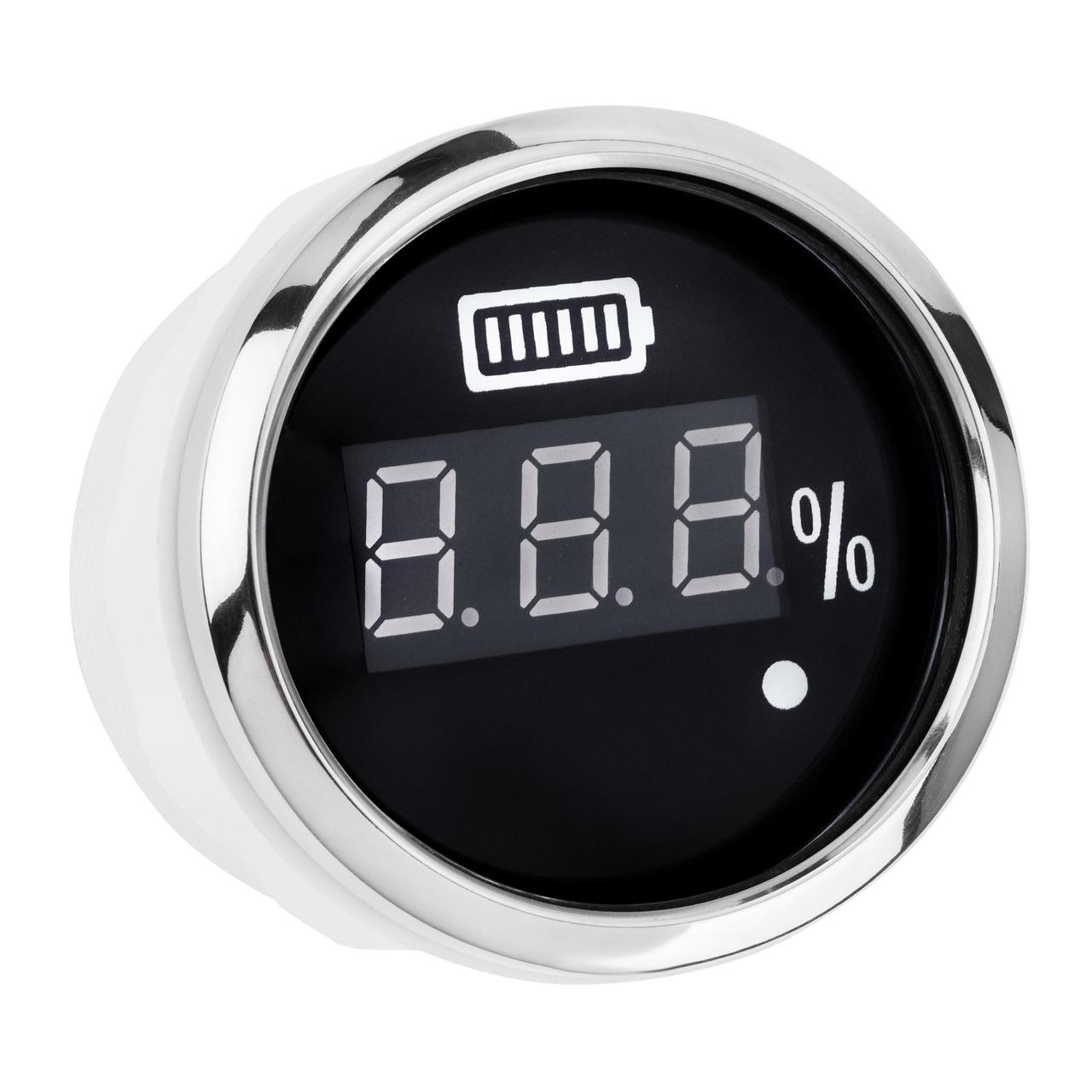 Цифровий вольтметр у човен I GAUGE 52MM з функцією попередження чорний LED дисплей 8-16V