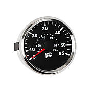 Спідметр у судно ECMS PMS3-BS-55MI діаметр 85 мм рамка — хром-дисплей — чорний