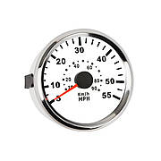 Спідметр у судно ECMS PMS3-WS-55MI діаметр 85 мм рамка — хром-дисплей — білий