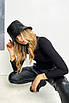 Жіночі чорні штани джоггери із еко шкіри, фото 6