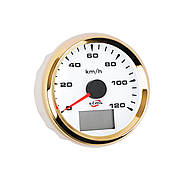 GPS-спідометр у судно ECMS HMG3-WG-120KL діаметр 85 мм рамка — золото дисплей — білий