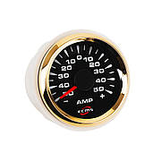 Амперметр для човна ECMS HMA2-BG±80A діаметр 52 мм рамка — золото дисплей — чорний