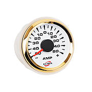 Амперметр судновий ECMS HMA2-WG±80A діаметр 52 мм рамка — золото дисплей — білий