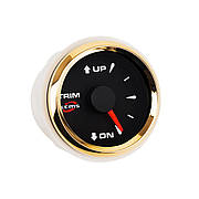 Датчик трима човновий ECMS HMM2-BG-R діаметр 52 мм рамка — золото дисплей — чорний