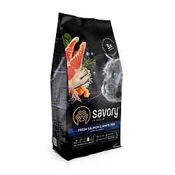 Savory Gourmand Salmon and White Fish-корм для довгошерстих кішок (лосось/біла риба) 400 гр