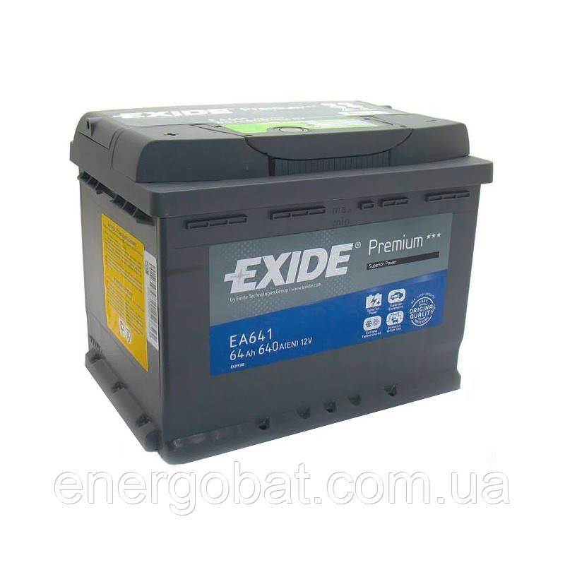 Аккумулятор 64Ah-12v Exide PREMIUM EA641(242х175х190),L,EN640 - фото 1 - id-p202608931