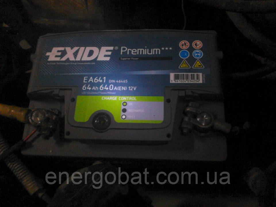 Аккумулятор 64Ah-12v Exide PREMIUM EA641(242х175х190),L,EN640 - фото 2 - id-p202608931