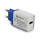 Мережевий зарядний пристрій (адаптер, зарядка) Fast Charge QC 3.0 USB AR60, фото 3