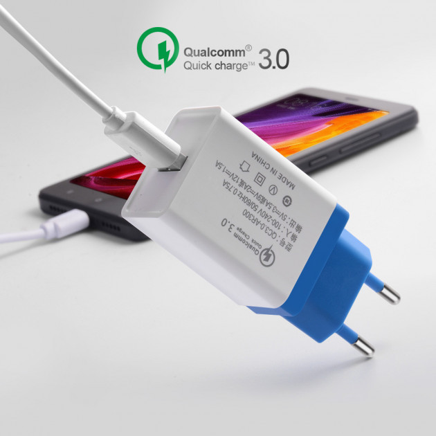 Мережевий зарядний пристрій (адаптер, зарядка) Fast Charge QC 3.0 USB AR60