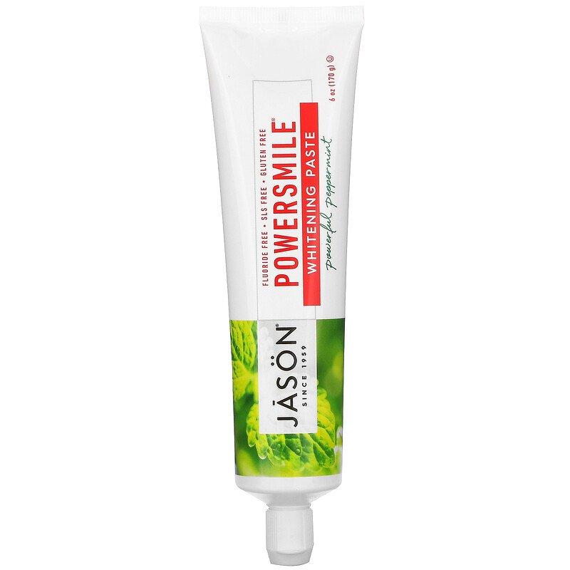 Jason Natural, PowerSmile, вибілювальна зубна паста, перцева м'ята, 170 г