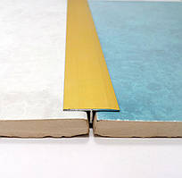 Т-подібний поріжок для плитки АТ-26. Ширина 26 мм. L-2,7 м. Золото (анод)