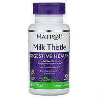 Молочный чертополох 525 мг Natrol Milk Thistle экстракт расторопши гепатопротектор для печени 60 капсул
