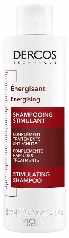 Vichy Dercos Energising Shampoo Шампунь Тонізувальний з Амінекссилом Для всіх Типів Волосся Деркос 200 мл.