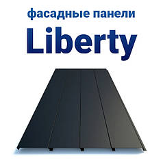 Фасадні облицювальні панелі "Ліберті" PE 0,47 мм RAL 7024