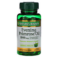 Масло Примулы Вечерней 1000 мг Nature's Bounty Evening Primrose Oil для женского здоровья и красоты 60 капсул