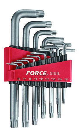 Набір ключів Torx Г-Обр. довгих 15 пр. (Т6-Т60) (FORCE 5151L), фото 2
