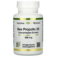 Концентрированный экстракт пчелиного прополиса 2X 500 мг California Gold Nutrition Bee Propolis 90 капсул