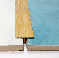 Т-подібний поріжок для плитки АТ-26. Ширина 26 мм. L-2,7 м. Дуб (краш)