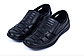Чоловічі шкіряні літні туфлі Matador black чорні, фото 3