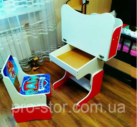 Детская парта растишка со стульчиком от производителя Высота стола и стула регулируется - фото 4 - id-p1394418461
