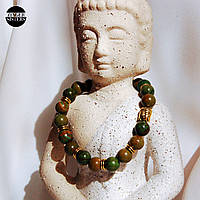 Будда браслет из яшмы зеленой
