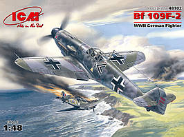 BF 109 F-2. Збірна платікова модель німецького винищувача ІІ МВ. 1/48 ICM 48102