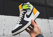 Чоловічі кросівки Air Jordan 1 Retro White Yellow ALL05899, фото 4