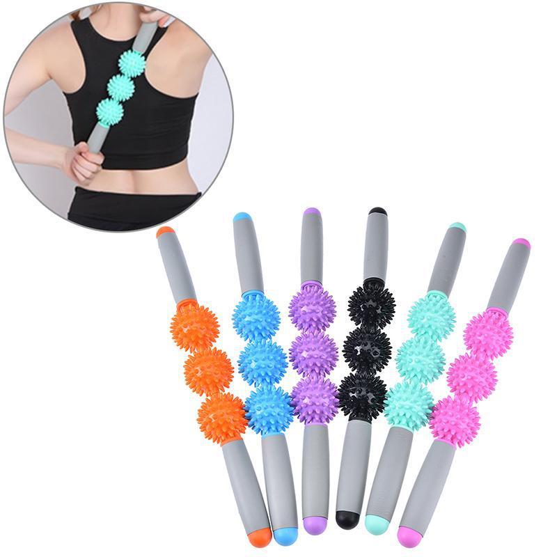 Ролик масажний для йоги Massage stick | Масажер для спини | Валик для фітнесу масажний, фото 1